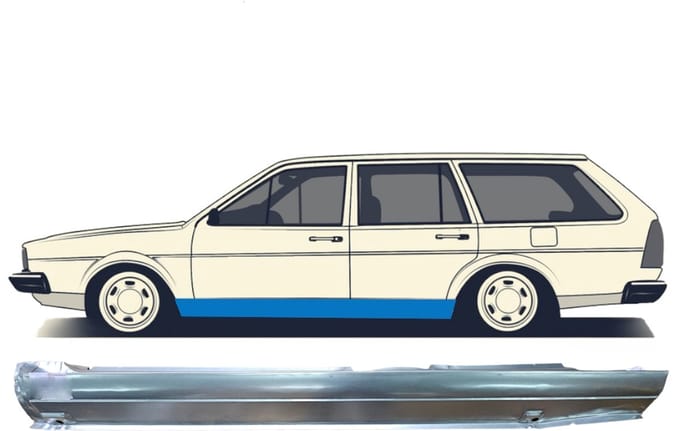 Volledige dorpel voor Volkswagen Passat B2 1980-1988 / Links