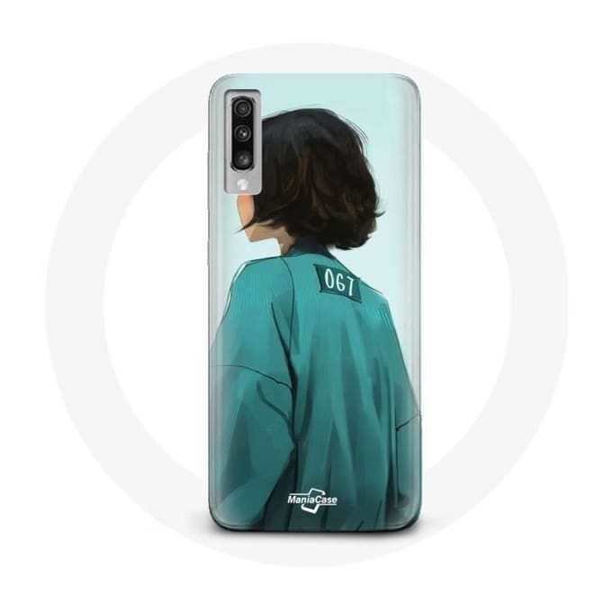 Coque - Samsung - Galaxy A70 - Souple - Vert - Squid Game Kang Sae Byeok 067