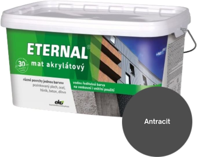 Eternal MAT Acryl 5 kg, 04 Antraciet (RAL 7016)