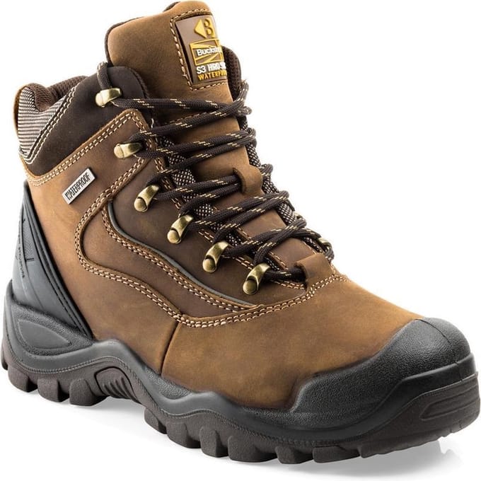 BSH002 BR Buckshot Lace Boot | Dark Brown Crazy Horse | Werkschoen maat 43