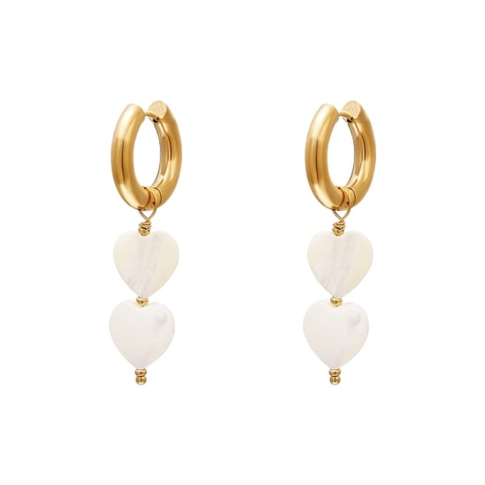 Oorbellen - Parelhartjes - Wit - Summer Girls - Collection