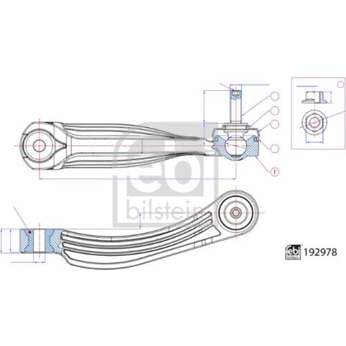 Beugels, torsiestang op frame FEBI BILSTEIN 192978