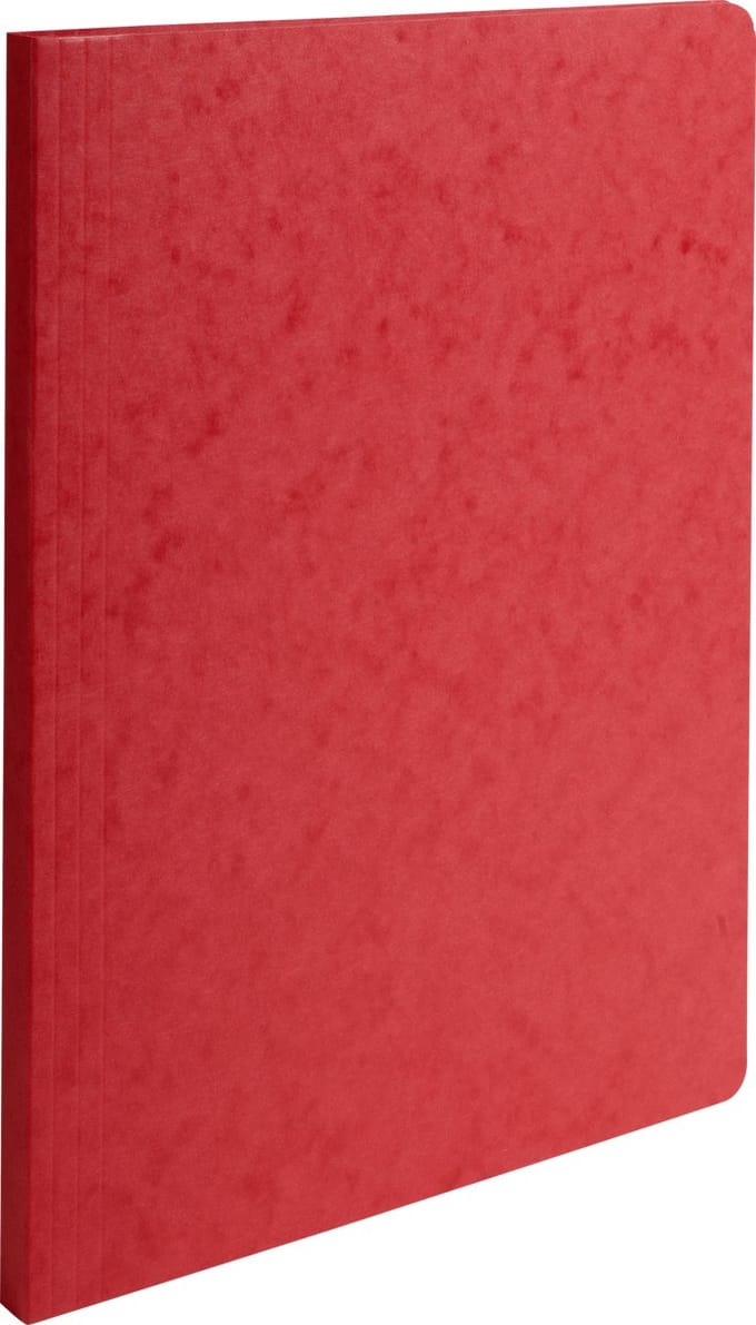 Exacompta 50x Map met gerilde rug in glanskarton 400g/m2 - 24x32cm - Rood - 11509H