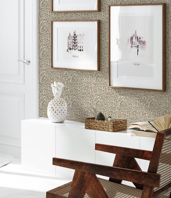Annet Weelink Ditsy Daisy Ochre   8945004824394   Behang