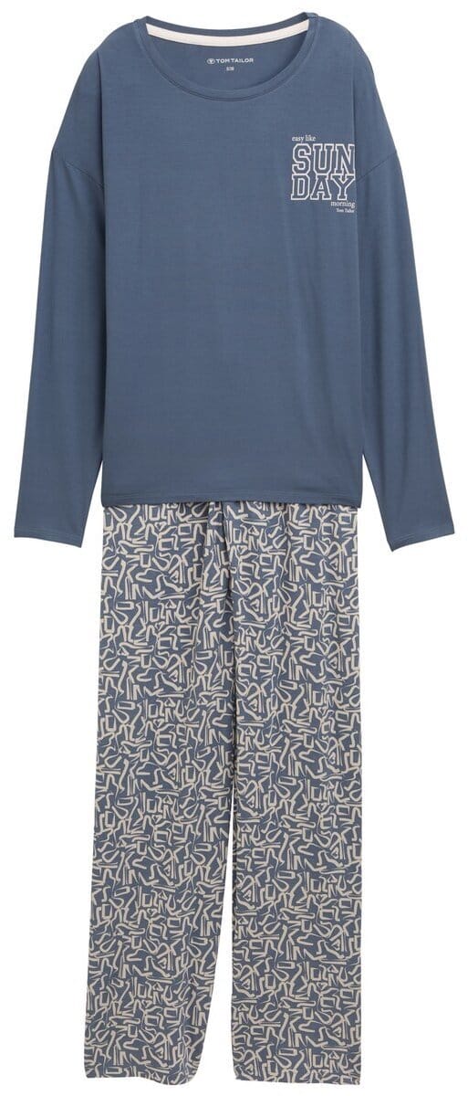 Tom Tailor - Pyjamaset met all-over print - Maat 36 - blue-medium-allover