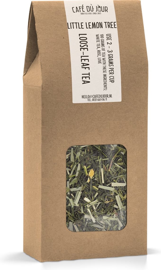 Little Lemon Tree - groene thee 100 gram - Café du Jour losse thee