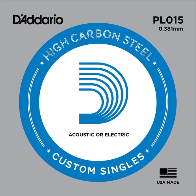 D'Addario PL015 Plain enkele snaar - Enkele snaar voor gitaar
