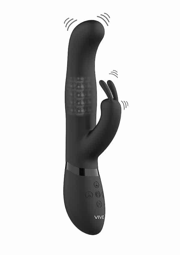VIVE by Shots - Izara - Rotating Beads Rabbit Vibrator - Black