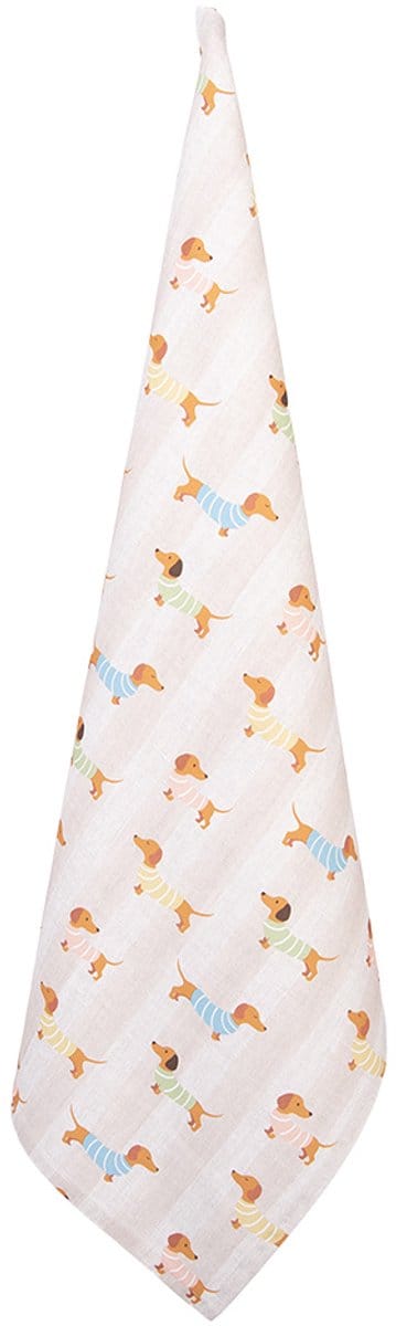 Clayre & Eef Theedoek 50x70 cm Beige Katoen