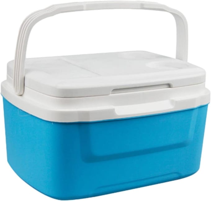 Koelbox - IJskist draagbaar - Kamperen en reizen - Lekvrij ontwerp - 8 liter - Wit