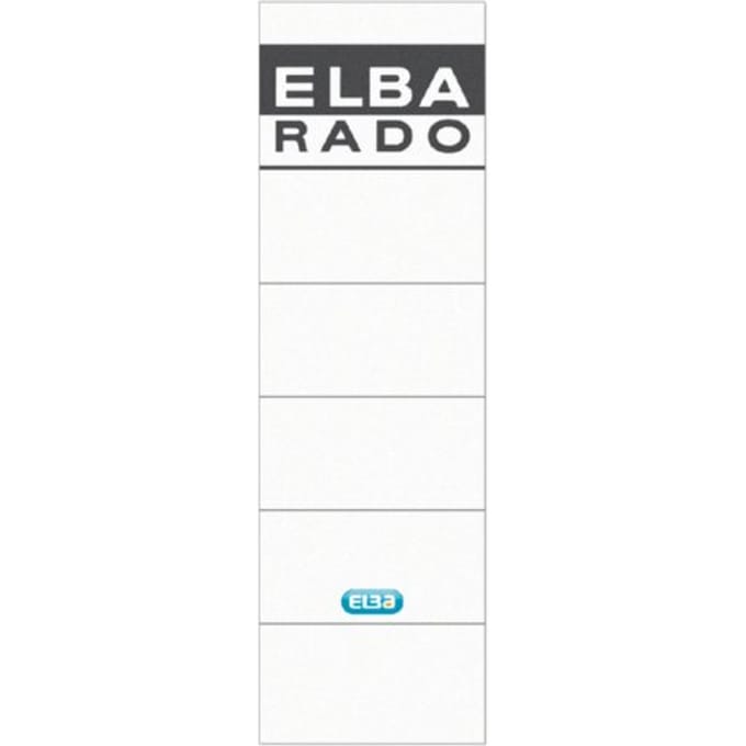Rugetiket Elba breed 59x190mm zelfklevend wit/grijs 10 stuks