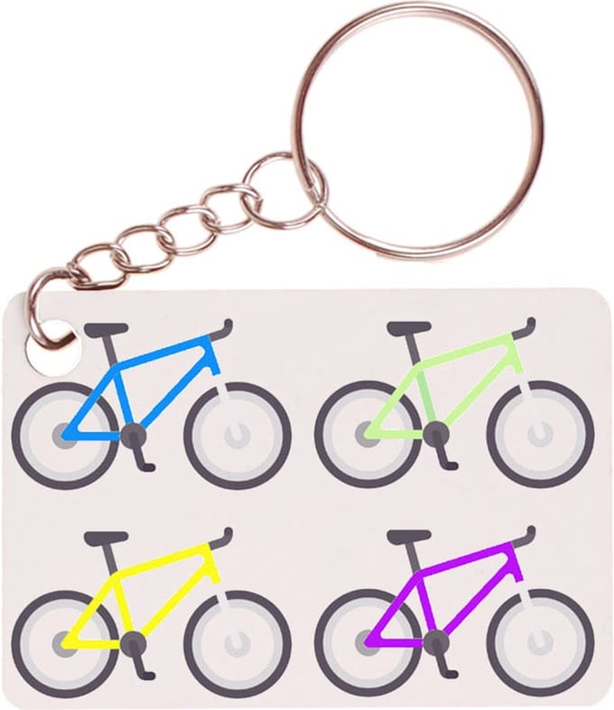 Sleutelhanger 6x4cm - Mountainbikes