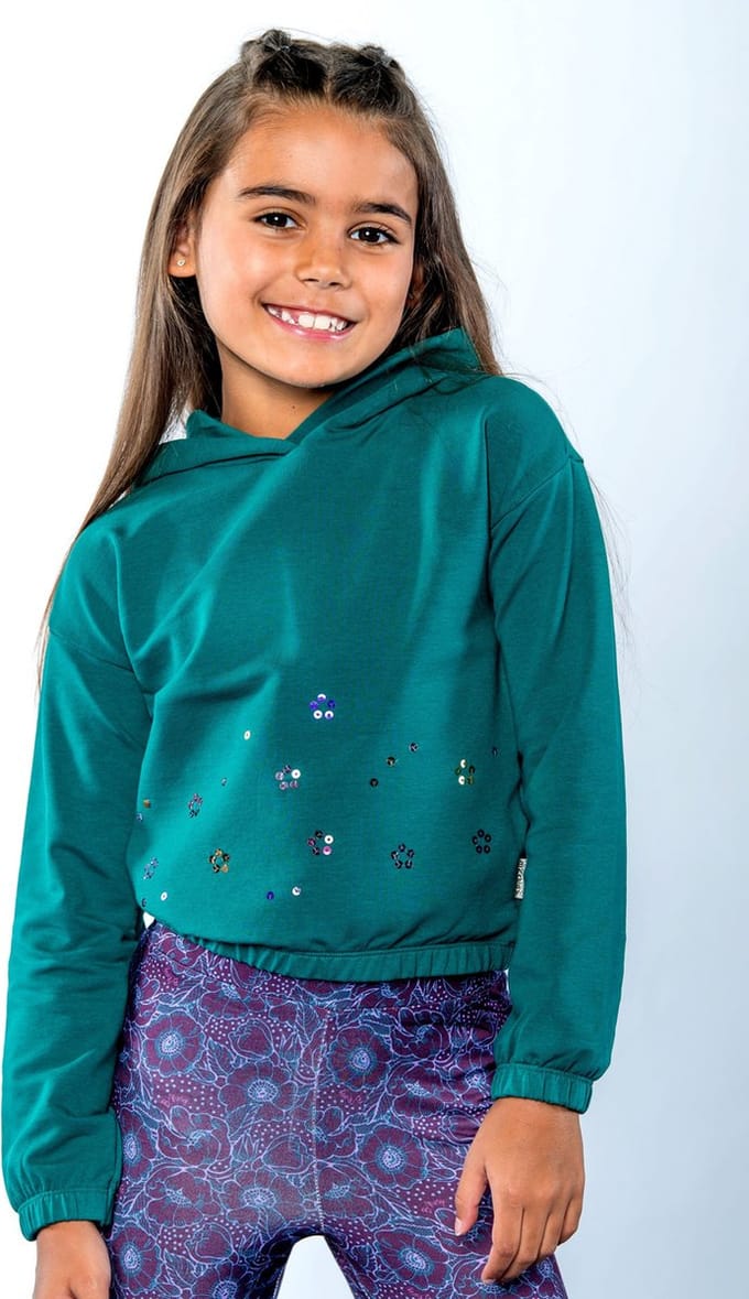 B.Nosy Meisjes sweater - Stella - Storm groen
