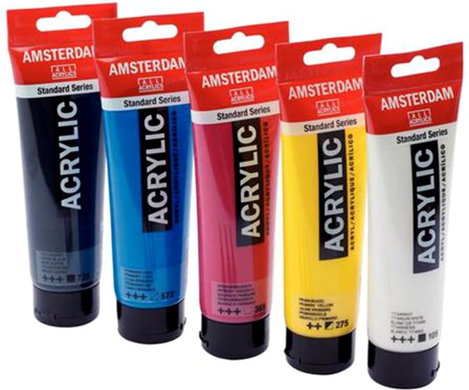 Amsterdam Acrylverf Set - 5 basis kleuren - 120ml tubes