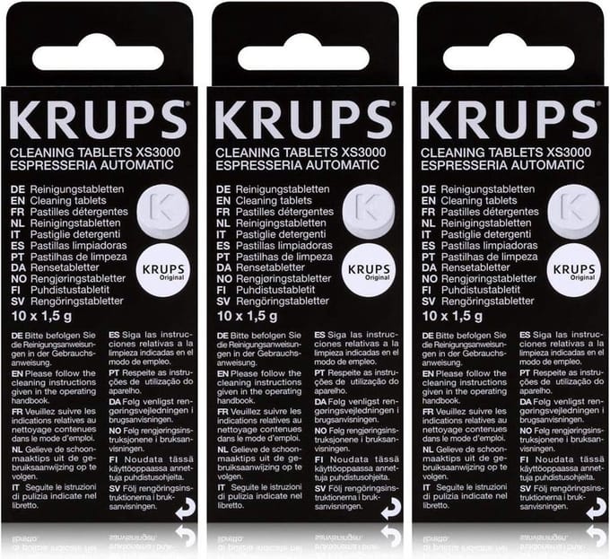 3x Krups Reinigingstabletten (10st.) XS3000
