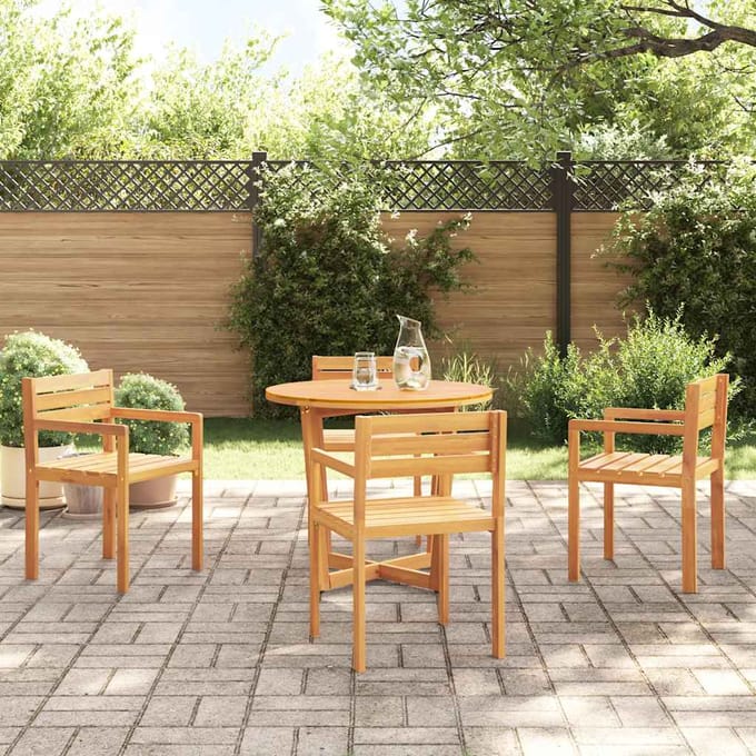 vidaXL - Tuinstoelen - 4 - st - 50x53x80 - cm - massief - acaciahout