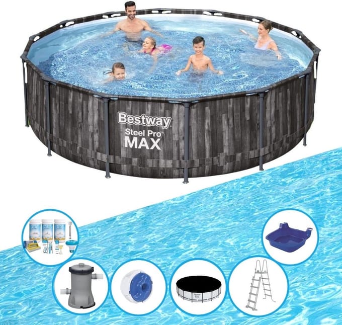 Bestway - Zwembad Steel Pro MAX - Met accessoires - 427x107 cm