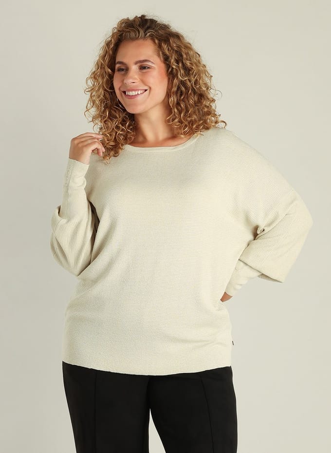 YEST CURVE Gemina Tops - Sandy White - maat 3(52)