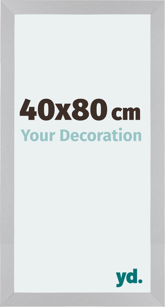 Your Decoration - Fotolijst 40x80 cm - MDF - Zilver Mat - Mura