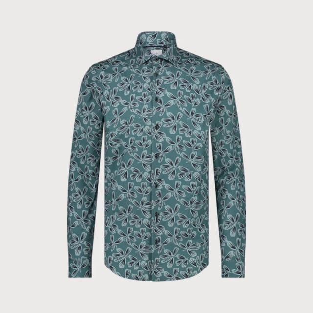 Blue Industry Bloemenprint stretch shirt |