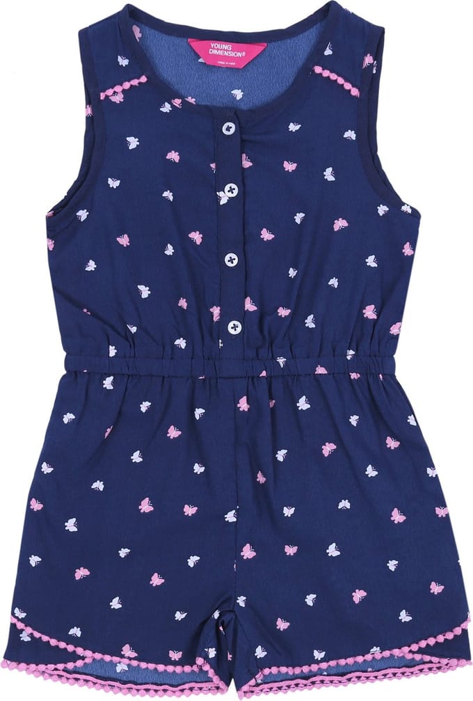 Marineblauwe vlinder jumpsuit