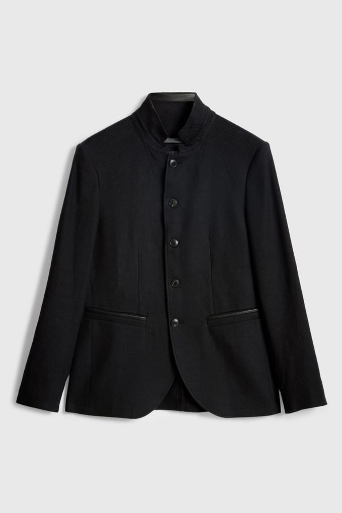 John Varvatos Slim Fit Button Closure Soft Jacket With Black Größe: 54 | Blazer Outlet | Herren | Schwarz