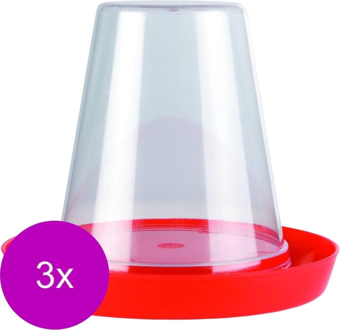 Olba Kuikendrinkbak - Drinkbak - 3 x 0.6 l Rood