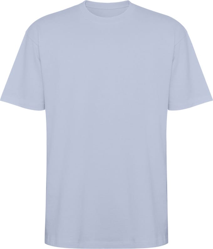 2 Pack Zen Blauw oversized unisex t-shirt katoen Model Bull merk Roly maat L