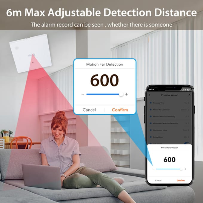 ZigBee Aanwezigheidssensor Lichaamsbeweging Snelle Snelheidsdetector 24GHz Radarfrequentie Detecteert Verlichting type 3 wit