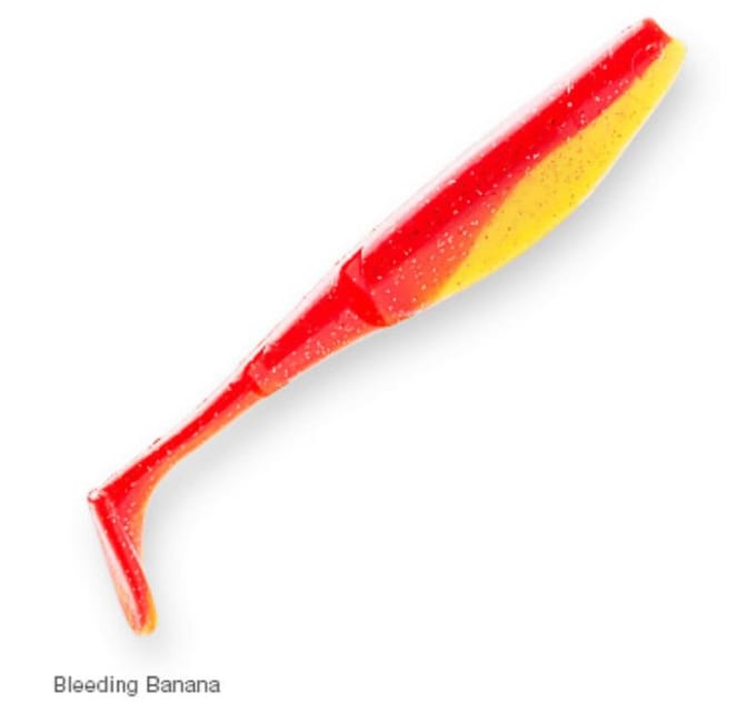 Zman Soft Lure Geurende PaddlerZ 5 Inch 5/Pack Bloedende Banaan (5704)