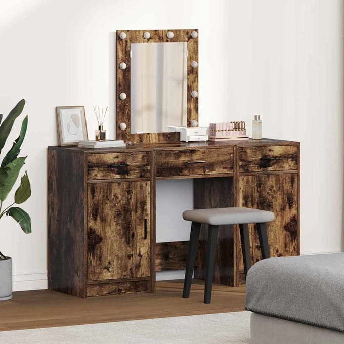 vidaXL - Kaptafel - Bruin - 50 - x - 41 - x - 135 - cm - Bewerkt - hout