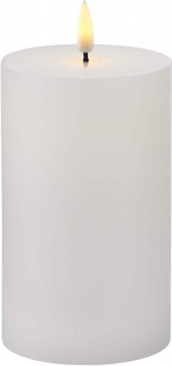 Sirius Sille LED Kaars Stompkaars - Ø 7,5cm x H 10cm - wit