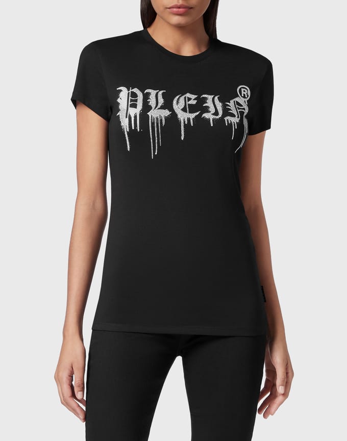 T-Shirt Ronde Hals Gothic Plein