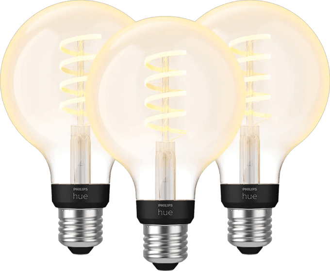 Philips Hue Filamentlamp White Ambiance Globe E27 3-pack