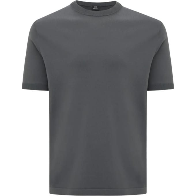 Genti Round Neck Ss T-shirts Grijs K4120-1260