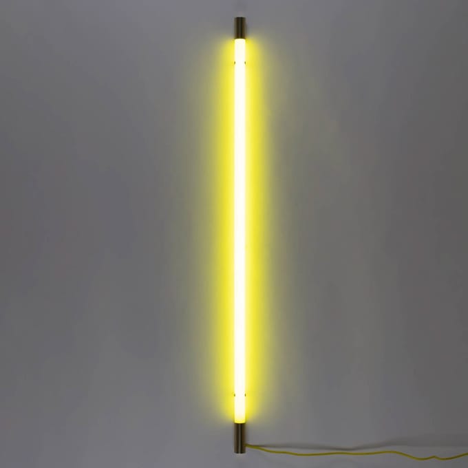 SELETTI LED wandlamp Linea goud, geel