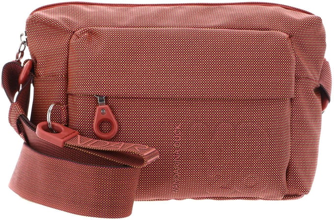 MANDARINA DUCK schoudertas MD20 Small Zip Crossover Pecan Nut lichtrood