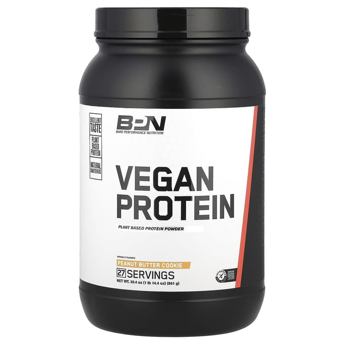 BPN, Vegan Protein, Pindakaaskoekjes, 1 lb 14.4 oz (861 gram)