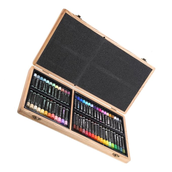 Delgreen 60 Kleuren Zware Oliepastel Olieverfstick Schone Kunst Schilderen Krijtset black