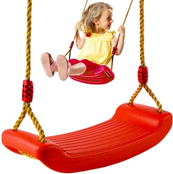 Schommel - Rood plastic zitvlak voor binnen en buiten - J2002