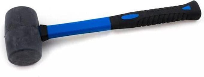 BGS Rubberhamer glasfibersteel zwarte kop Ø 50 mm 280 gram