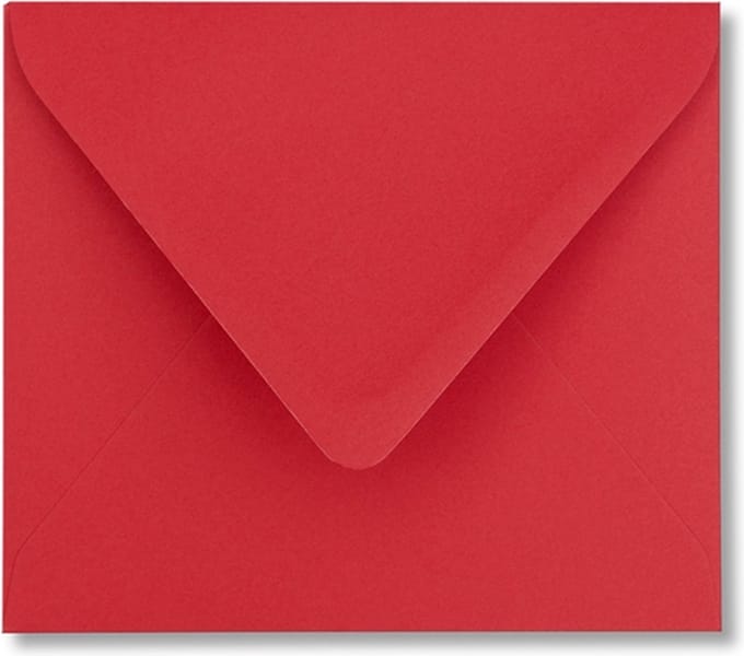 Envelop 12,5 x 14 Pioenrood, 100 stuks
