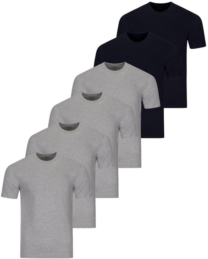RAGMAN Heren onder t-shirts 6 pack Basic