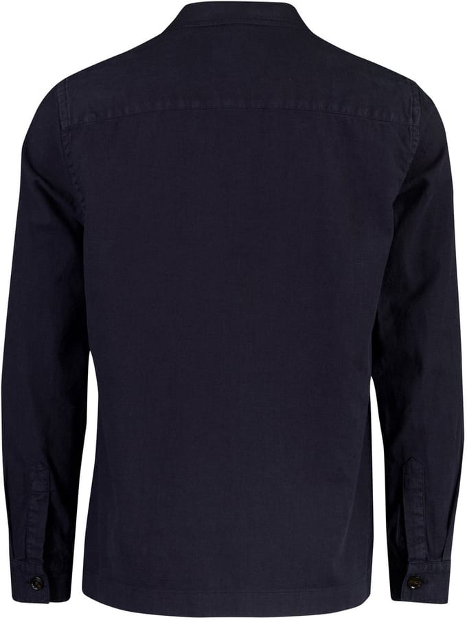 Navy linnen met knopen overshirt Profuomo