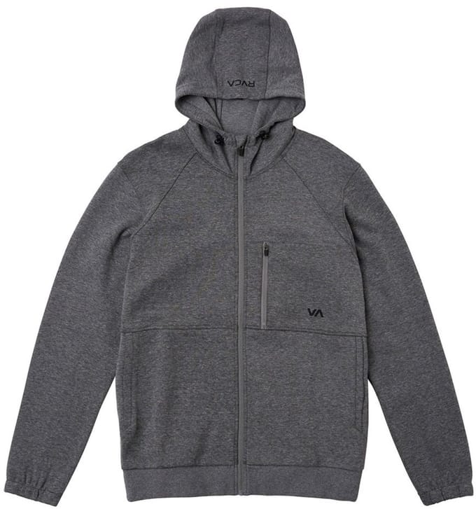 Rvca Va Sport Tech Sweatshirt Met Rits Grijs S Man