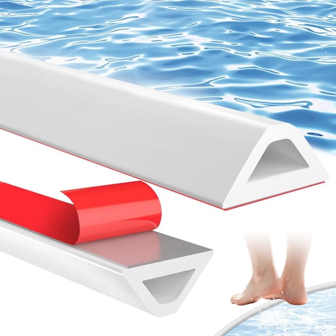 Zelfklevende Siliconen Douchestrip Hoogte 1,4 cm Waterkering 4 Meter
