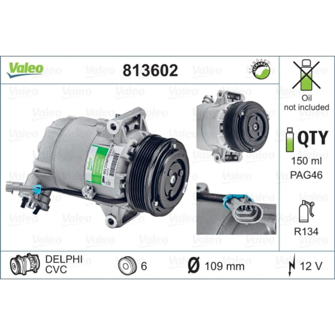 Compressor airconditioning VALEO 813602