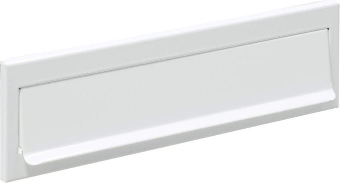 Brievenbus Klep - Postklep Deur - Post Ontvangen - Buitenmontage - 24.8 x 7.3 cm - Wit