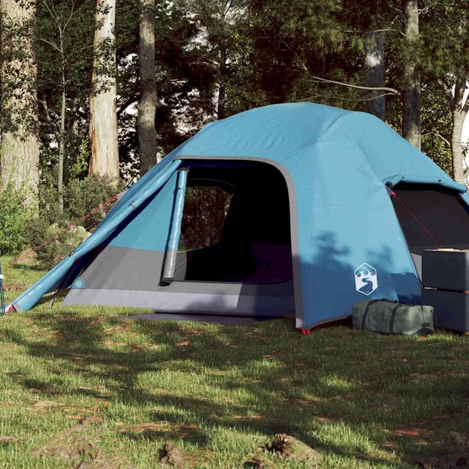 Vidaxl Kampeertent, Koepeltent, 4-Pers., Blauw, Waterdicht