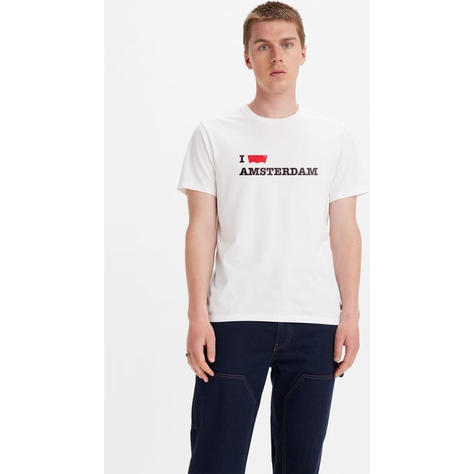 Levi's Destination Tee Levi Amsterdam White Gr Taglia: L | T-shirt stampate Outlet | Uomo | Bianco